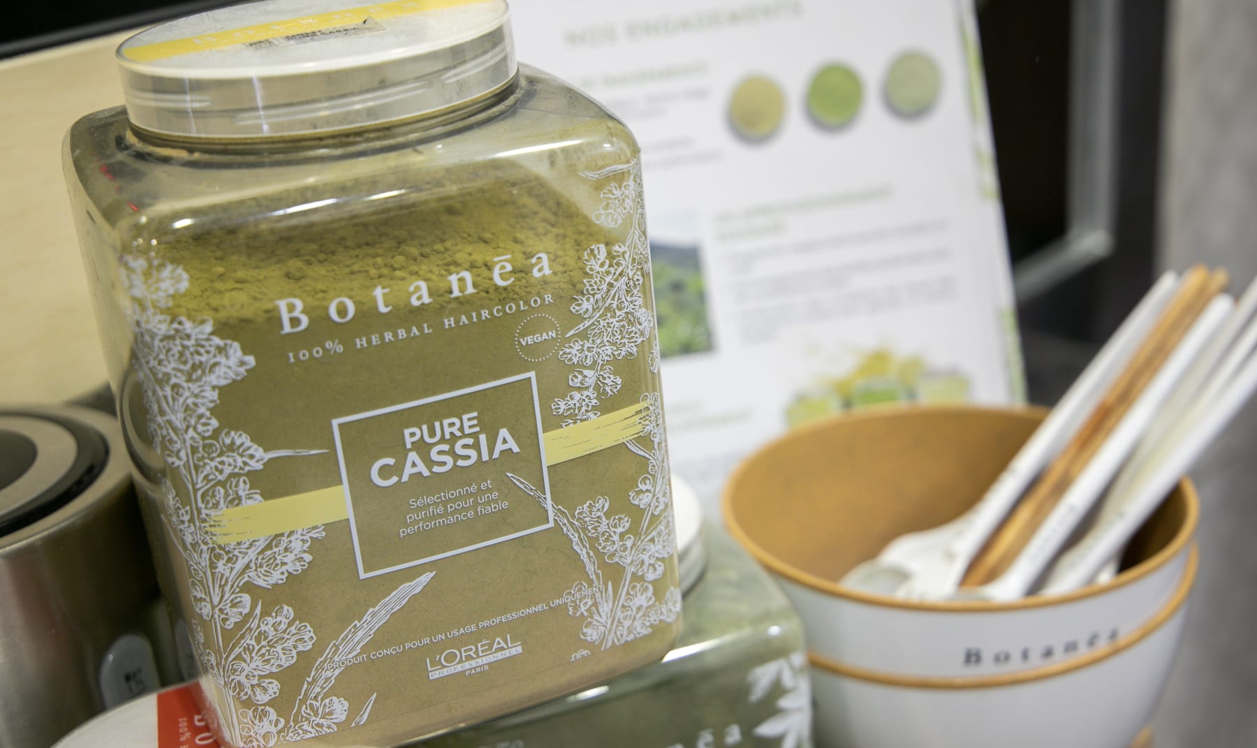 Produits Davines présentés au salon